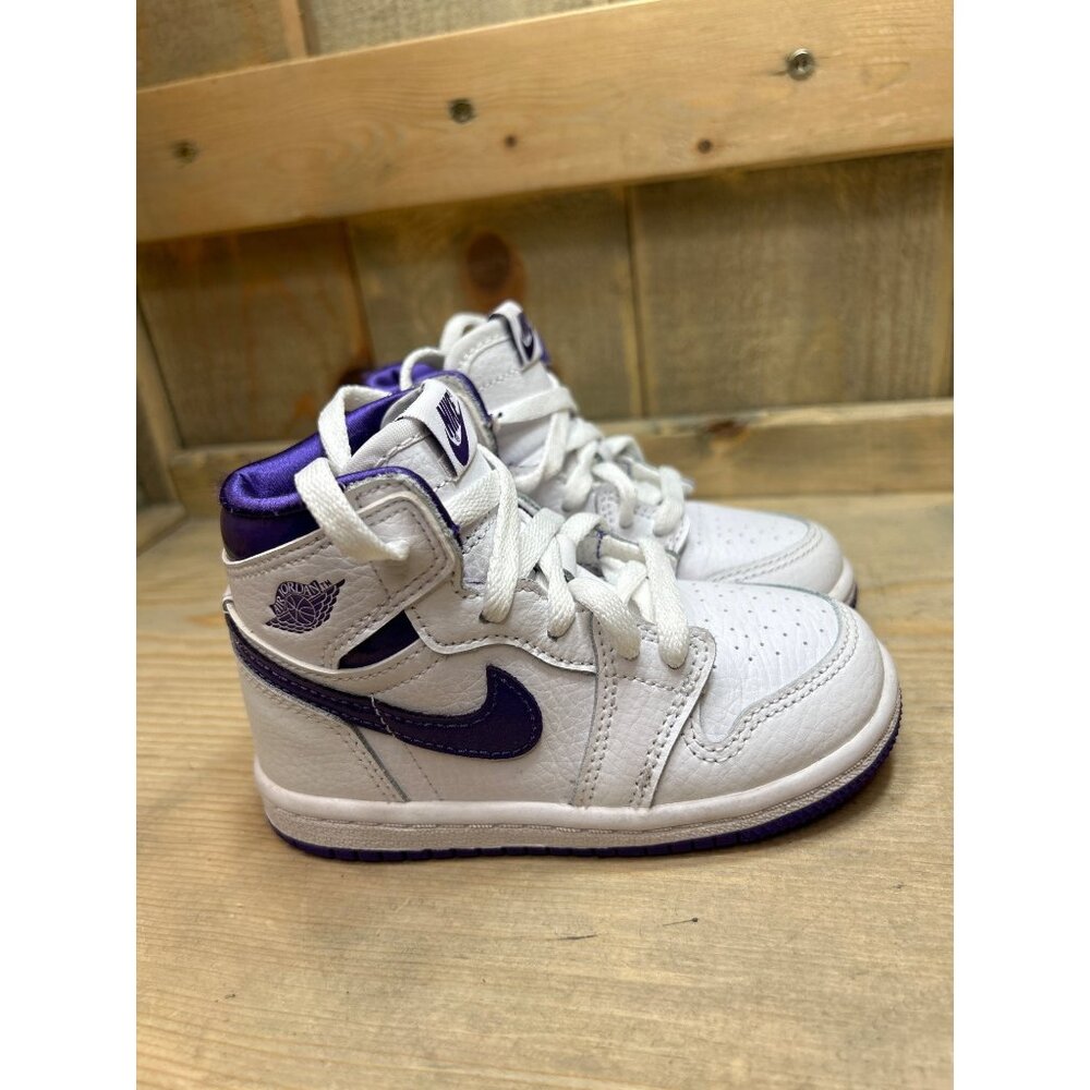 Nike Air Jordan 1 Retro High OG TD Court Purple CU0450-151 Toddler 7C No insoles